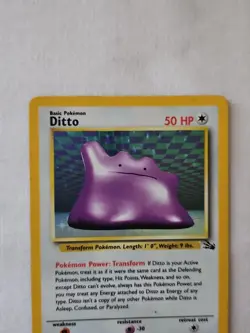 Ditto 3/62 Pokemon TCG Fossil Set Unlimited Holo Rare - (NM) - Image 2