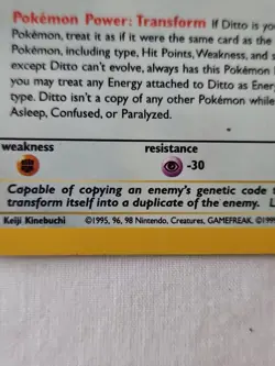 Ditto 3/62 Pokemon TCG Fossil Set Unlimited Holo Rare - (NM) - Image 4