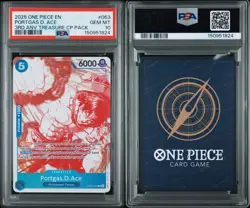 2025 ONE PIECE 3RD ANNIVERSARY TREASURE CAMPAIGN PACK #053 PORTGAS D. ACE PSA 10 - Image 3