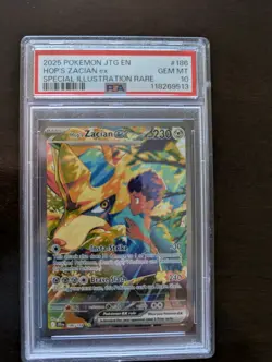 Pokemon Hops Zacian Ex 186 Special Illustration Journey Together PSA 10!! - Image 1