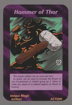 ILLUMINATI NEW WORLD ORDER NWO CARD GAME NWO HAMMER OF THOR - Image 1