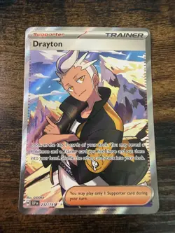 Pokemon Card TCG - Drayton 232/191 Ultra Rare Full Art Trainer Surging Sparks NM - Image 1