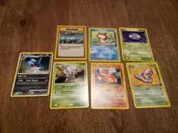 Lot of 7 Pokemon Cards Older Cards non Holo Rare and WOTC included - Image 1