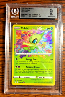 Celebi Amazing Rare Holo #009|BGS MINT 9|2020 SWSH Vivid Voltage|Pokemon TCG - Image 1
