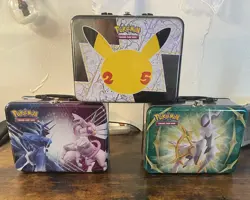 Lot of 3 Pokemon TCG Empty Tin Lunch Box - No Cards GREAT CONDITION! FAST SHIP! - Image 1