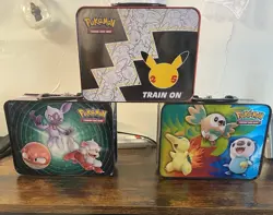 Lot of 3 Pokemon TCG Empty Tin Lunch Box - No Cards GREAT CONDITION! FAST SHIP! - Image 2