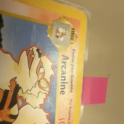 Wizards Pokemon TCG Arcanine 23/102 (1 shadowless), Growlithe 42/102 EN lot DMG - Image 4
