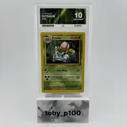 Pokemon Ivysaur 30/102 TCG WOTC 1999 Base Set #30 - POP 5 - ACE 10 - Image 1