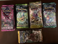 Pokemon TCG Korean Booster Pack Random Sets Lot of 40 Sealed Packs - Image 1