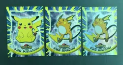 2000 Topps Pokemon CHROME Raichu #25, Pikachu & Raichu Non Holo-Perfect Corners! - Image 1
