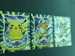 2000 Topps Pokemon CHROME Raichu #25, Pikachu & Raichu Non Holo-Perfect Corners! - Image 2