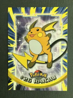 2000 Topps Pokemon CHROME Raichu #25, Pikachu & Raichu Non Holo-Perfect Corners! - Image 5