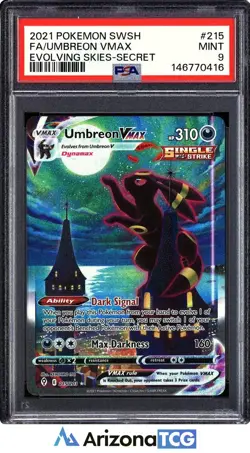 Pokemon 2021 Umbreon VMAX 215/203 Alt Art Secret Rare Evolving Skies PSA 9 - Image 1