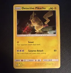 The Pokemon Company Detective Pikachu 10/18 Regular Rare 2019 Basic 90 HP - Image 1