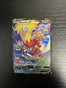 Pokemon Blaziken V Ultra Rare Full Art Rapid Strike Holo TG14/TG30 Swsh12 - Image 2