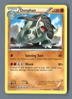 Donphan 72/135 Uncommon Plasma Storm Pokemon Lightly Played - Image 1