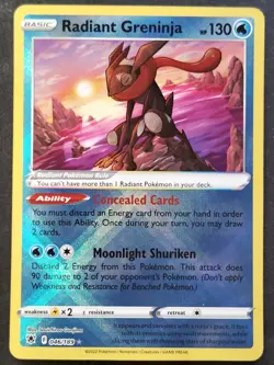 Radiant Greninja 046/189 Swsh10: Astral Radiance Holo Rare, Pokemon 2022 •NM - Image 1