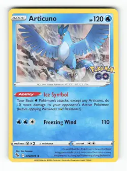 Articuno 024/078 Holo Rare Pokemon GO Pokemon Holo Near Mint - Image 1