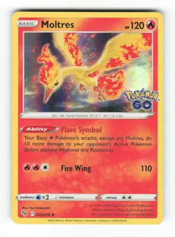 Moltres 012/078 Holo Rare Pokemon GO Pokemon Reverse Holo Near Mint - Image 1
