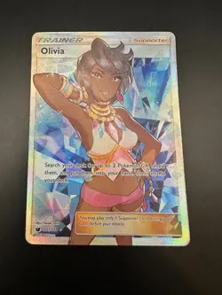 Olivia Crimson Invasion - 111/111 Holo Full Art Ultra Rare - Pokemon Card TCG - Image 1