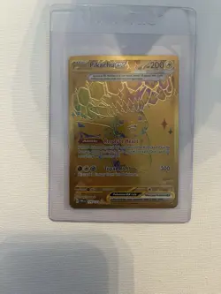 Pokemon TCG Pikachu EX Hyper Rare Gold SV Prismatic Evolutions Card 179/131 - Image 1