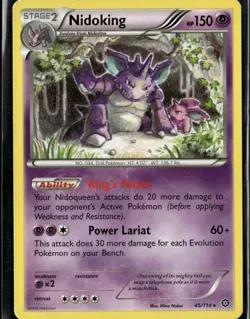 Nidoking Rare XY Steam Siege 45/114 Psychic Pokemon Card - Image 1