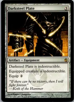 Darksteel Plate 104 Rare Mirrodin Besieged Magic: The Gathering Near Mint - Image 1