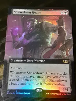 Shakedown Heavy Extended Art FOIL , Streets New Capenna , NM ,MTG,FREE SHIPPING - Image 1