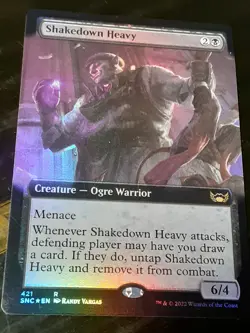 Shakedown Heavy Extended Art FOIL , Streets New Capenna , NM ,MTG,FREE SHIPPING - Image 2
