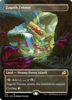 MTG - Zagoth Triome - Showcase - Borderless - Ikoria - Magic the Gathering - Image 1