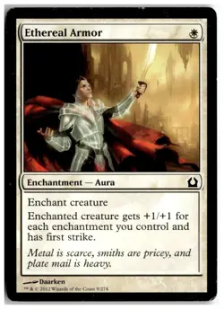 MTG Ethereal Armor - Return to Ravnica Moderately Played English Playset (x4) - Image 1