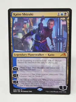 ** Kaito Shizuki ** Kamigawa Neon Dynasty MTG Mythic Planeswalker Dimir - Image 1