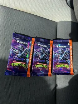 ⁠MTG TMNT Teenage Mutant Ninja Turtles Collector Booster Pack Lot of 3 Magic TCG - Image 1