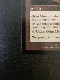 Grim Monolith Urza's Legacy Artifact Rare Regular Chippy English 126/143 MTG - Image 3