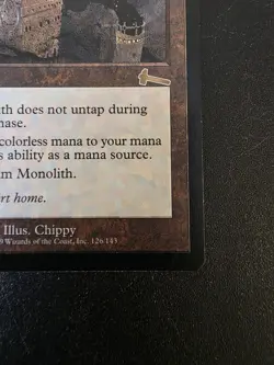 Grim Monolith Urza's Legacy Artifact Rare Regular Chippy English 126/143 MTG - Image 4