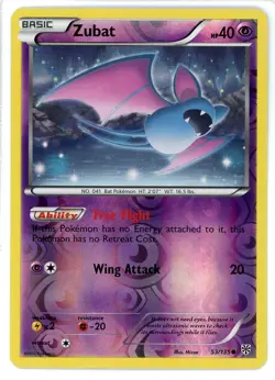 Zubat Reverse Holo 53/135 Plasma Storm Pokemon Card - Image 1