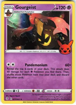 Gourgeist 077/203 Pokemon Trick or Trade BOOster Holo Promo NM - Image 1