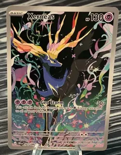 Pokemon TCG Crown Zenith Xerneas 091/086 Rare Holo Full Art Psychic 130 HP EN - Image 1