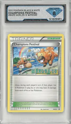 2013 Pokemon Black & White CHAMPIONS FESTIVAL #BW95 Worlds 13 💎 DSG 8 NM/Mint - Image 1