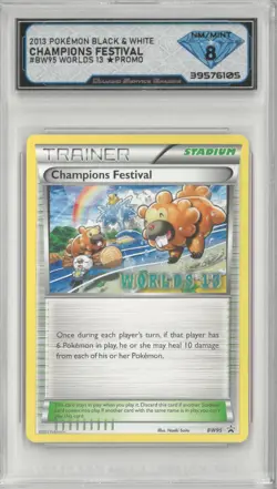 2013 Pokemon Black & White CHAMPIONS FESTIVAL #BW95 Worlds 13 💎 DSG 8 NM/Mint - Image 3