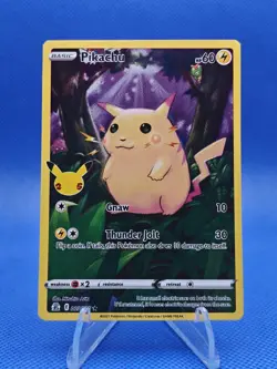 🔵 Pokemon TCG Celebrations PIKACHU 005/025 Full Art Holo LP - Image 1