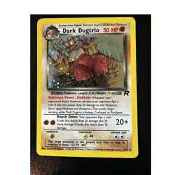Pokemon Dark Dugtrio Holo 6/82 Team Rocket Rare Holo WOTC Vintage Near Mint NM - Image 1