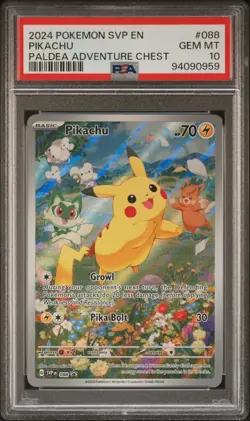 Pikachu 088 Cgc Scarlet & Violet Promo Holo English Paldea Chest PSA 10 - Image 1