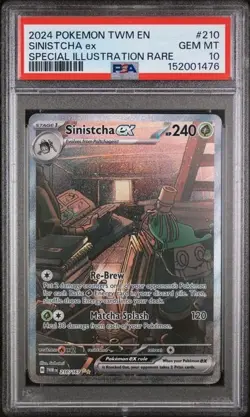 2024 POKEMON TWILIGHT MASQUERADE SPECIAL ILLUSTRATION RARE SINISTCHA EX PSA 10 - Image 1