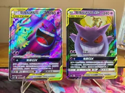 Pokemon TCG Gengar & Mimikyu GX SR 162- Sun & Moon,CSM2bC-162 HOLO NM Chinese - Image 1