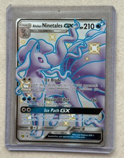 2019 Pokemon Hidden Fates Shiny Alolan Ninetales GX #SV53/SV94 Full Art LP - Image 1