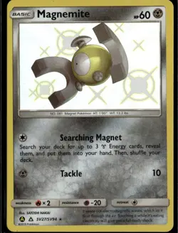 Magnemite Shiny Holo Rare Hidden Fates: Shiny Vault SV27/SV94 Metal Holo Pokemon - Image 1