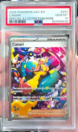 Pokemon TCG Canari 291/217 Ascended Heroes 2026 Special Illustration Rare PSA 10 - Image 1
