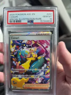 Pokemon TCG Canari 291/217 Ascended Heroes 2026 Special Illustration Rare PSA 10 - Image 3