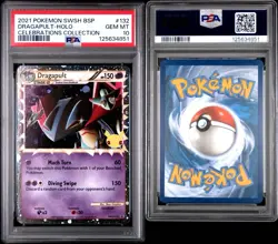 2021 POKEMON SWSH BLACK STAR PROMO CELEBRATIONS COLLECTION DRAGAPULT HOLO PSA 10 - Image 5